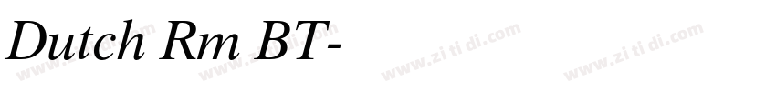Dutch Rm BT字体转换